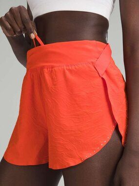 Lululemon Fast and Free High-Rise Short 2" *Airflow In-Sense Emboss Solar Orange